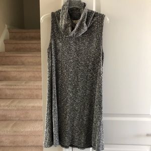Grey (heathered) cowl neck sweater dress